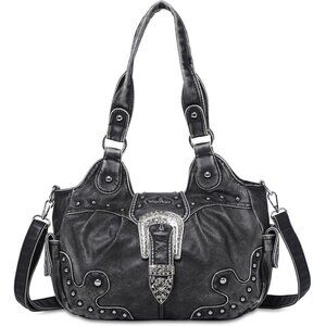 Hobo Bags for Women Balck Vegan Leather Shoulder Bags Crossbody Purses